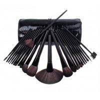 24 PCS Wool Handle Hair PRO Cosmetic Tool Makeup Brush