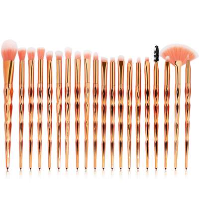 Wholesale Professional Eye Makeup Brushes Vegan Crystal 20pcs Diamond Makeup Brushes